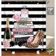 thumbnail image 3 of Juego de 4 cortinas de ducha con pestañas, diseño de Hello Gorgeous Bling Silver Glitter Glam, maquillaje moderno, decoración de baño para chicas adolescentes, cortina de ducha de tela impermeable, 3 of 7