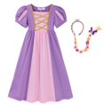 thumbnail image 1 of Disney Kids Rapunzel Princess Dress Christmas Snow White Aurora Belle Mulan Loli Merida Cinderella Clothing Maxi Birthday Party11T (Size 150) Gao Jinjia LED, 1 of 2