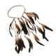 thumbnail image 4 of Diadema de plumas artificiales estilo bohemio para fiestas, festivales y Halloween. Marrón, 4 of 9