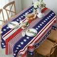 thumbnail image 6 of 4th of July Tablecloth 54 x 72 inch Memorial Day Patriotic Table Cloths Waterproof American Flag Table Cloth for Oval Table, 6 of 6