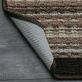 thumbnail image 6 of Mainstays Apollo Striped Indoor Polypropylene Area Rug, Tan and Chocolate, 17.4: x 30", 6 of 8