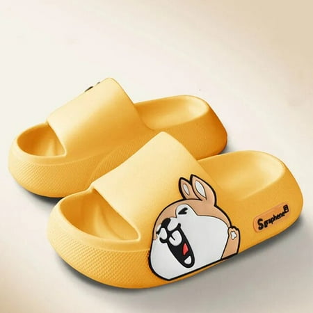 

CoCopeaunt 5cm Thick Sole Women Slippers Cute Princess Stickers Bathroom Beach Indoor Sandals 2022 Summer New Couple Slides Cool Shoes