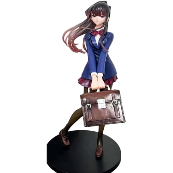 New Komi Shouko Figure, School Uniform with Bag in Hand Komi Shouko Anime Figures 25cm/9.8inch Handmade Cosplay PVC Statues Souvenirs Gifts