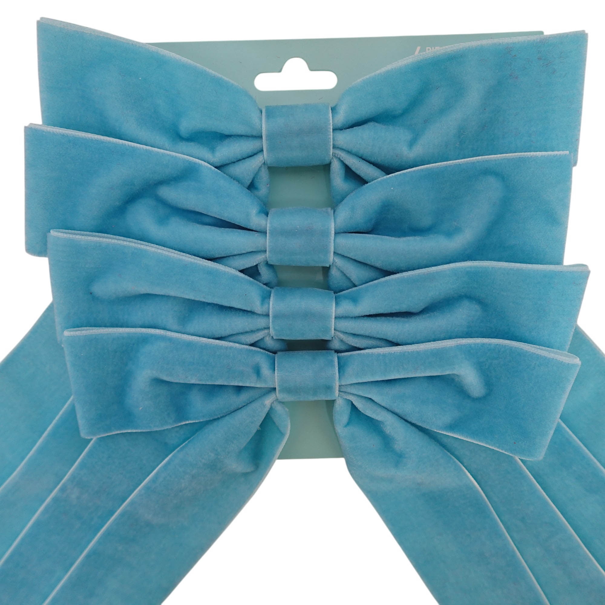 Holiday Time 4 Pack Blue Christmas Bow Decorations