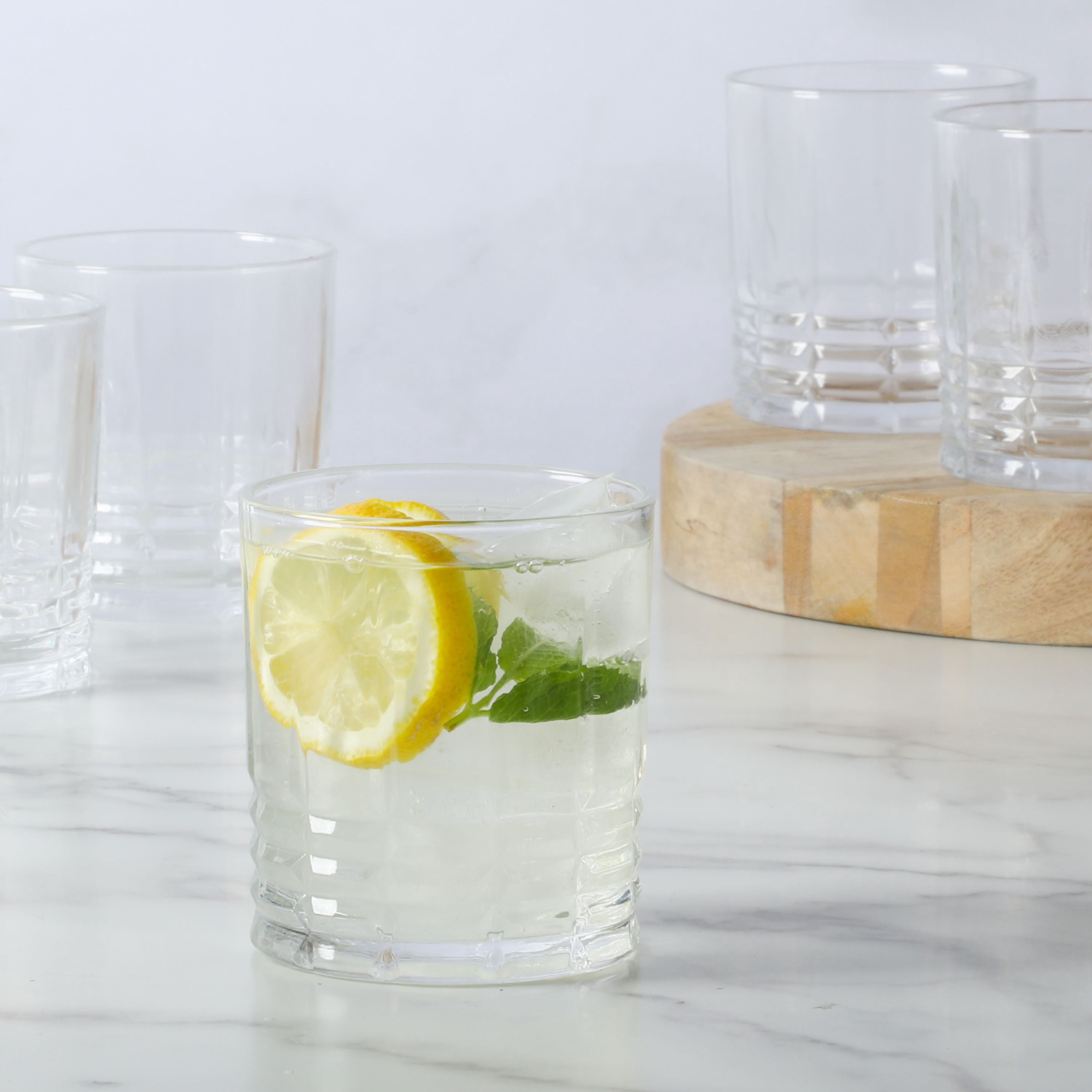 Martha Stewart Calista 11.5 oz Clear Double Old-Fashioned Glasses (Set of 8)
