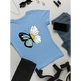 thumbnail image 3 of Half Butterfly Half Daisy T-Shirt Women -Image by Shutterstock, Female XX-Large, 3 of 4