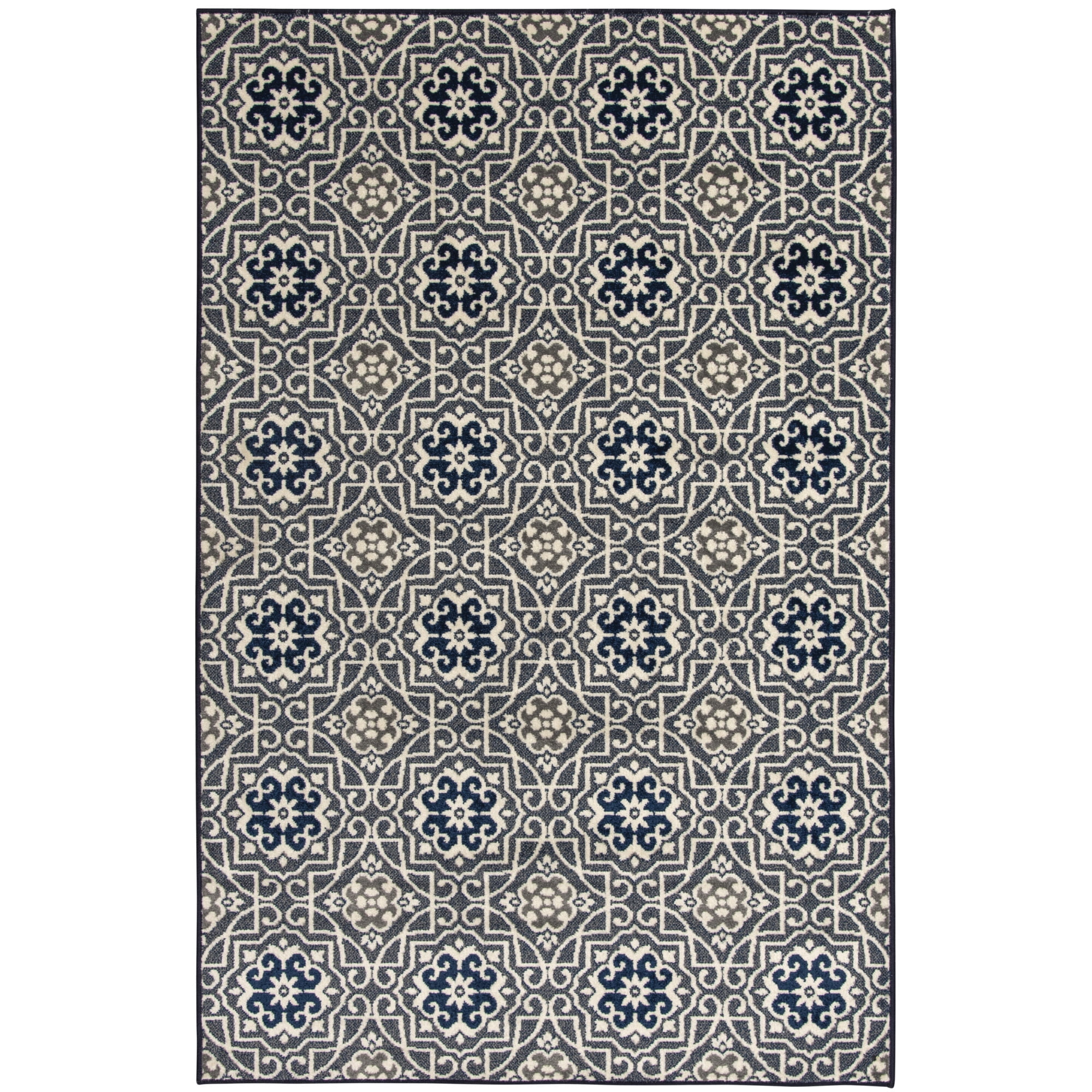 Loomaknoti Terrace Tropic Kidore 4' x 6' Geometric Indoor/Outdoor Area Rug , Blue/White