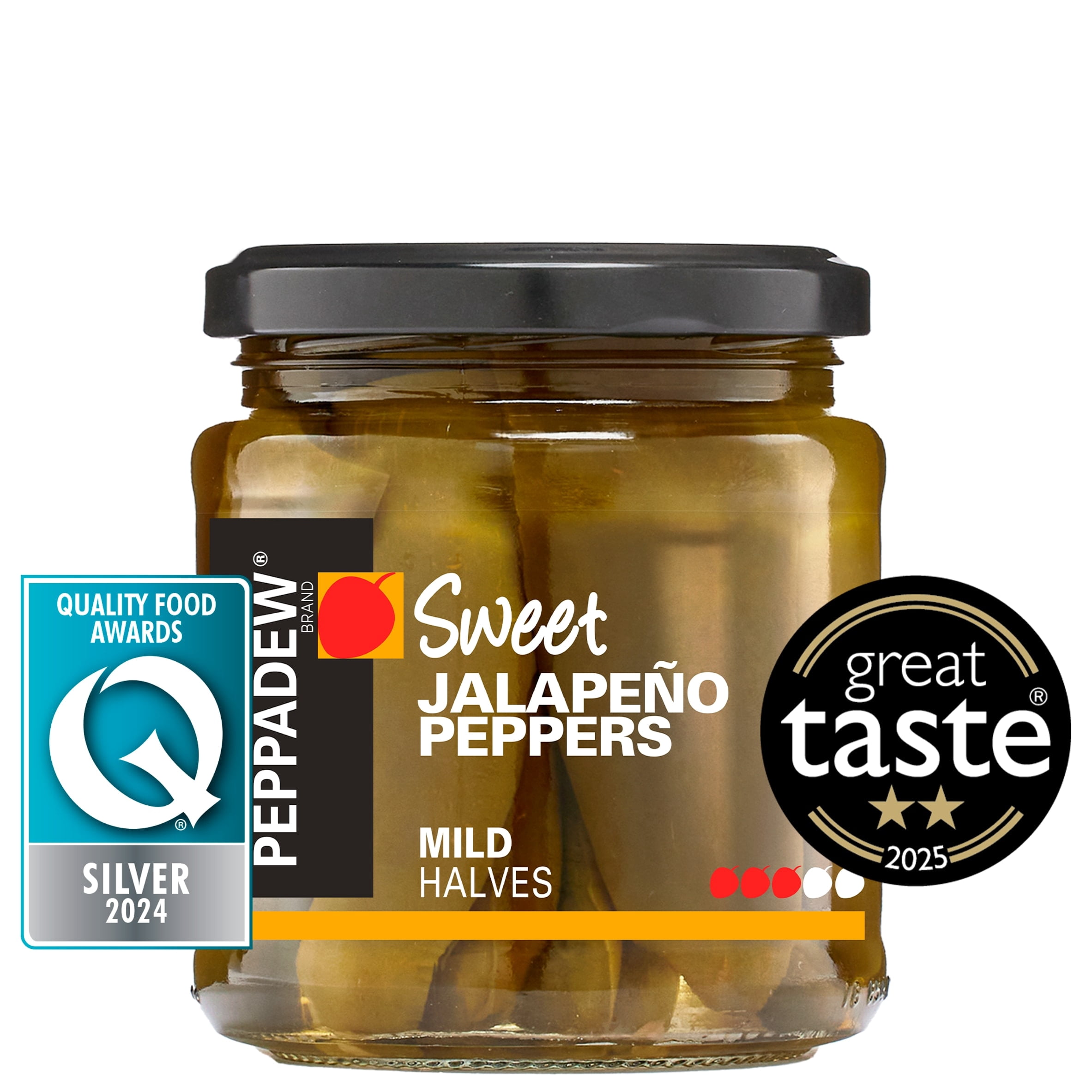 Peppadew Sweet Jalapeno Peppers, Mild Halves 260g, Imported from Britain