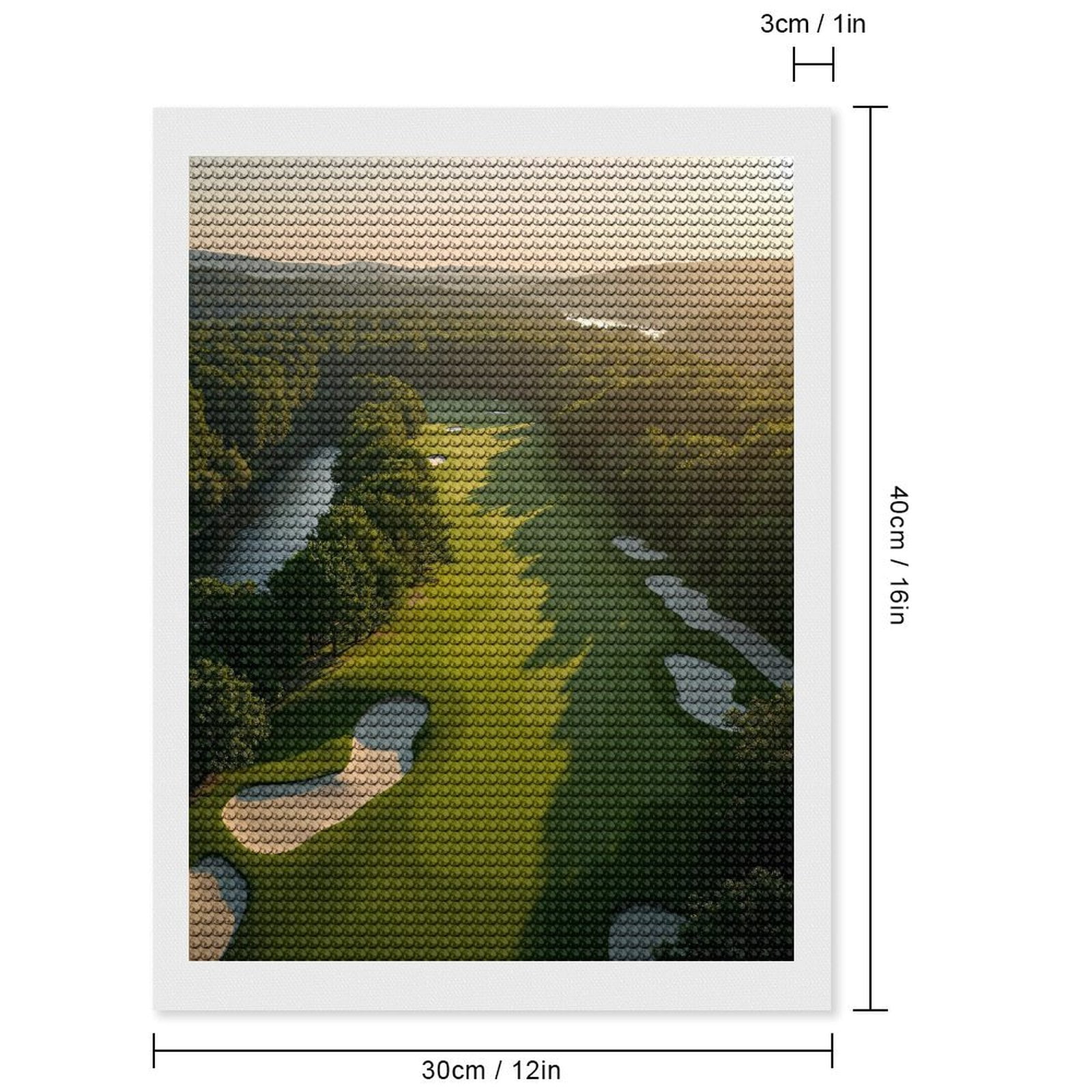Diamond Art Kits for Adults - Golf Course Scenic View 5d Diamond Painting for Adults, Diamond Art for Adults Beginners, Frameless Diamond Painting Kits for Adults for Home Wall Decor