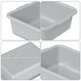 thumbnail image 4 of Obstnny 6-Pack 22 L Commercial Bus Tub Box, Plastic Dishpan Tub, Grey, 4 of 7