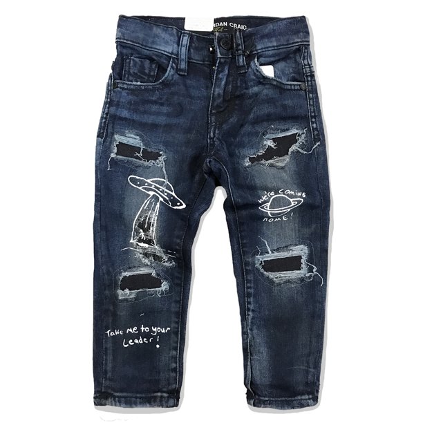 Nike - Jordan Craig Galaxy Denim Kids Pants Blue jm3123k-blue - Walmart.com - Walmart.com