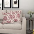 thumbnail image 6 of Red Toile Pillow Covers 16x16 Inch Set of 2 Burgundy and Beige French Country Cotton Linen Decorative Throw Pillow Case Cottage Vintage Cushion Cover for Bedroom Sofa Living Room Chair Home Decor, 6 of 6