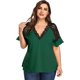 thumbnail image 5 of Blusa de volantes de encaje con escote en V profundo para mujer TUNC Sencillez, 5 of 5