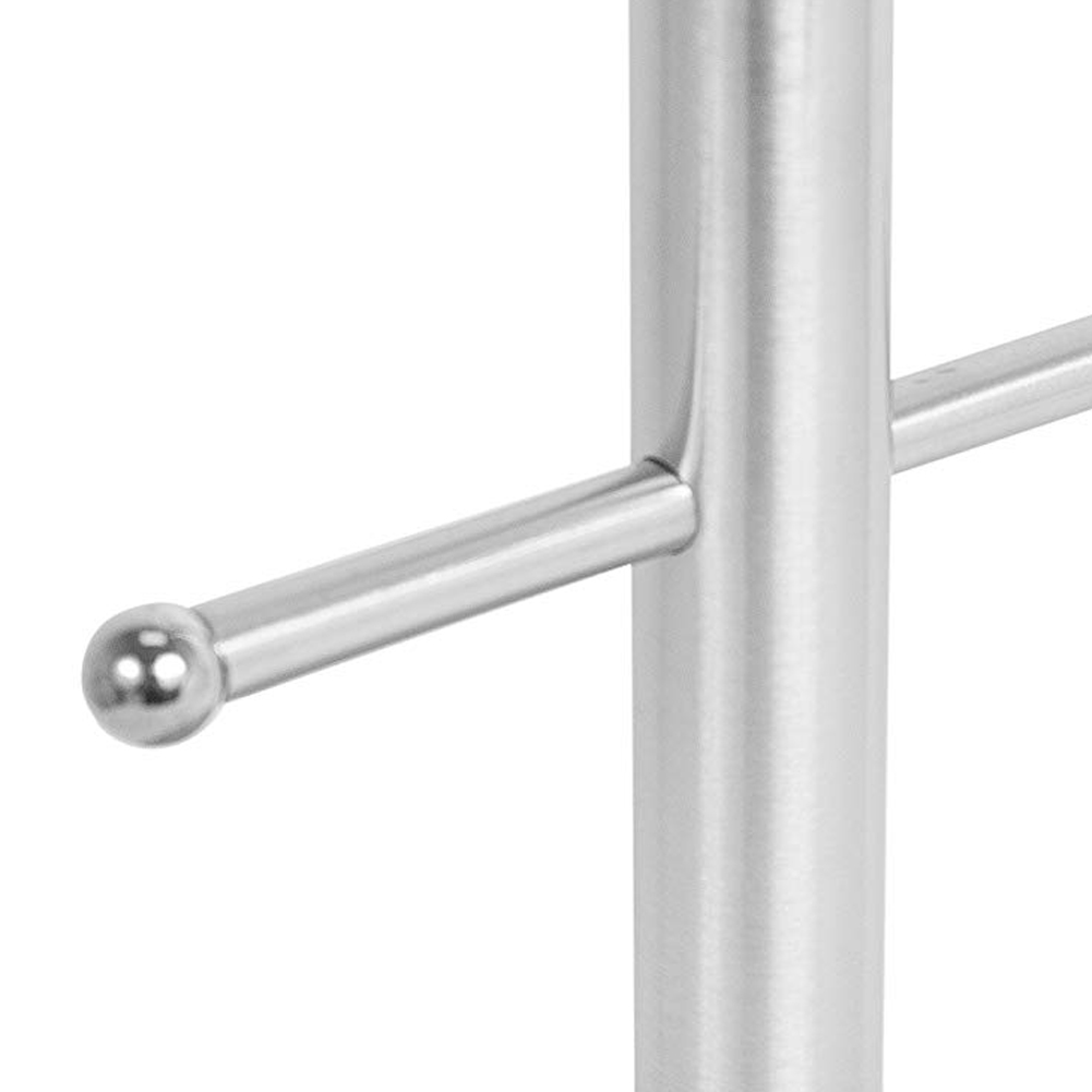 6 Hooks Freestanding Stainless Steel Hanging Mug Cup Holder Silver 82％以上節約