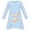Light Blue, variant on Girls Dress Easter Stripe T-shirt Rainbow Bunny Butterfly Bow Tie Long Sleeve 3 Years