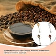 thumbnail image 3 of Bearachild Nueva Mini cuchara de café pequeña de cristal de acero inoxidable, cuchara de té de mango largo, cuchara de postre, vajilla de Juegos de servir café y té oro PC 1, 3 of 6