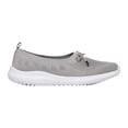 thumbnail image 2 of Tenis Mujer Slip-On Textil Gris Con Moño Casuales Cómodos gris 23, 2 of 5