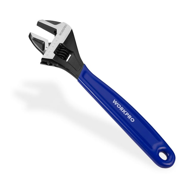Llave ajustable WORKPRO de 30 cm de ancho, mordaza negra, óxido negro, acero Cr-V
