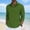 #Green, variant on DPTALR Men's Casual Vacation Solid Color Button-down Collar Stylish Three-quarter Sleeve Shirt,Green, L