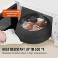 thumbnail image 3 of VEVOR Microwave Splatter Cover & Mat 10.8" Collapsible Microwave Food Lid 500°F, 3 of 10