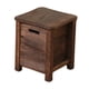 thumbnail image 2 of Taburete de almacenamiento de madera Taburete pequeño para el hogar Decoración Artesanía con forma redondeada 30cmx30cmx35cm, 2 of 9