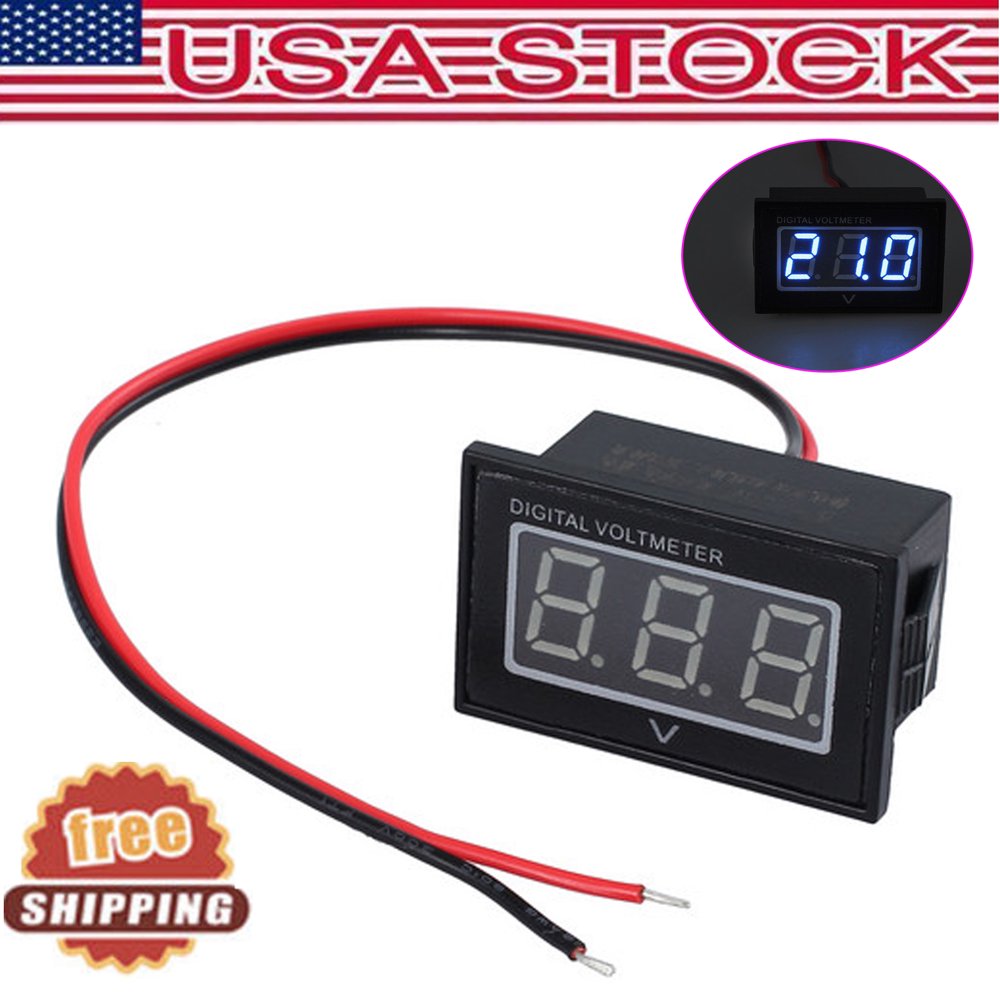 ESYNIC Waterproof 48V Golf Cart Digital Volt Meter Battery Gauge Club