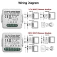thumbnail image 4 of Tuya Wifi Smart Dimmer Switch Module 10A Support 2 Way Control 2 Gang Compatible for Google Home Alexa Smart Life App, 4 of 5