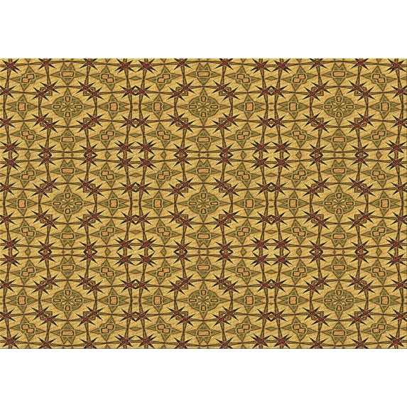 Ahgly Company Indoor Rectangle Patterned Saddle Brown Area Rugs, 4' x 6'