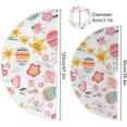thumbnail image 3 of FMSHPON Easter Tree Skirt Colorful Eggs Bunny Xmas Christmas Tree Skirt Stand Mat for Holiday Party Decoration Indoor Outdoor 36 inches, 3 of 6