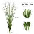 thumbnail image 2 of Zukuco 8PCS Artificial Plants Outdoor Artificial Shrubs Wheat Grass Greenery Stems Faux UV Resistant Grass Artificial Plant for Outdoor Indoor Patio Porch Hanging Decor, Green, 2 of 7