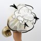 thumbnail image 5 of Diadema de Pelo Floral de Cabello con Plumas Artificiales Estilo Vintaje Joyas para Mujer Señora Beige Soledad Diadema de mujer fascinante, 5 of 9