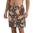 thumbnail image 2 of Bixox Men's Turtles and Sea Plants printing Casual Classic Fit Short Summer Beach Shorts, 2 of 6