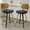Black Seat - 26" Counter Height - Set of 2, variant on Foreate PU Swivel Bar Stools Set of 1, 26" Seat Height Upholstered Luxurious Faux Leather w/ Wood Mid-Back & Legs, Mid Century Modern Kitchen Island Stool Bar Chair, White
