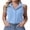 Light Blue, variant on Women's Sleeveless Button Down Shirts Hidden-Button Front Collared Dressy Casual Blouses Loose Office Tank Tops