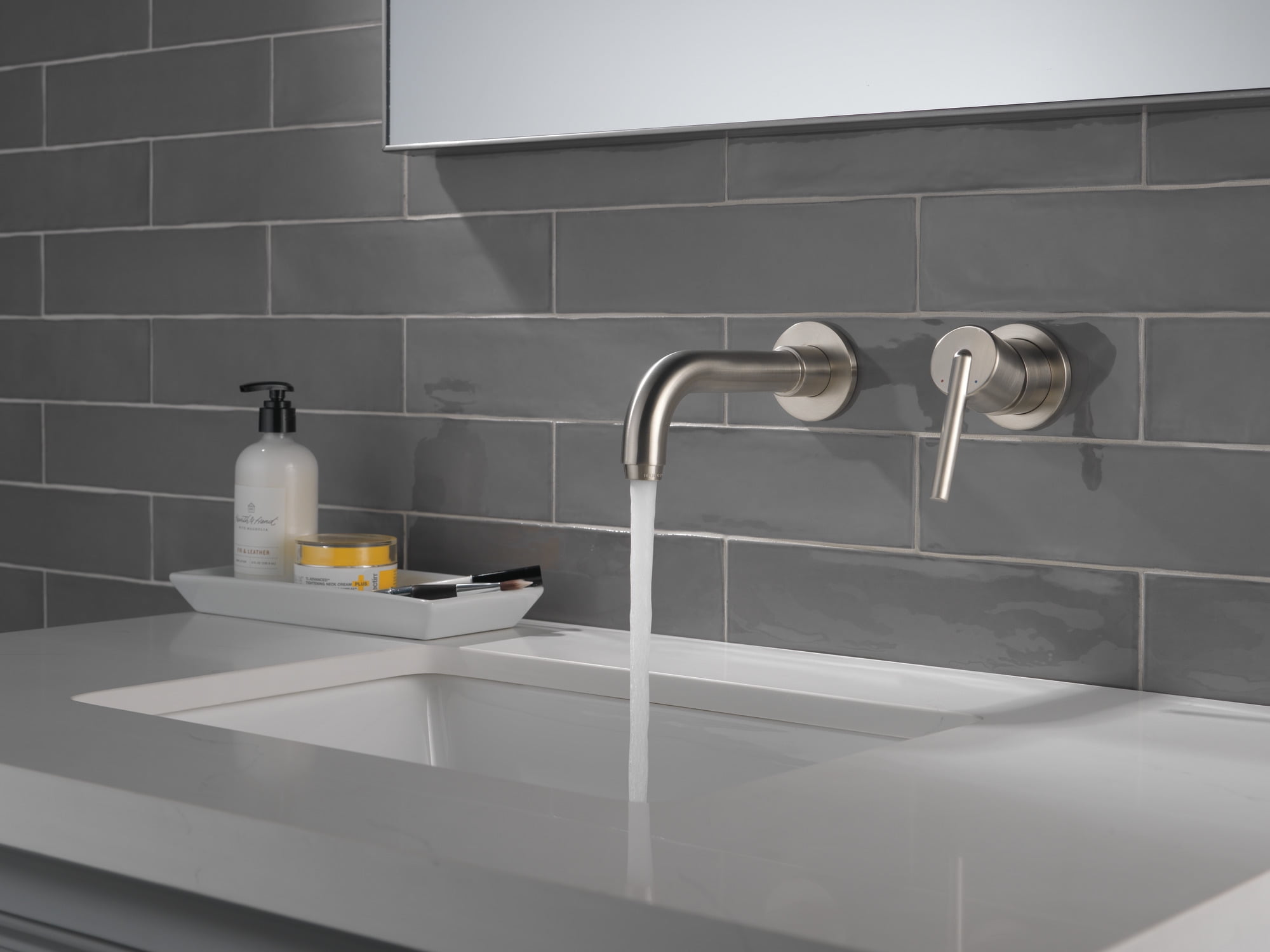 Delta Trinsic Single Handle Wall-Mount Bathroom Faucet Trim in Chrome  (Valve Not Included) T3559LF-WL - Walmart.com