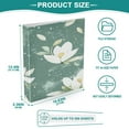 thumbnail image 5 of Watercolor Magnolias 12.4x10.6in PVC Round Ring Binders, 2-Pack, D-Ring 3-Hole, Metal Clip, 5 of 10