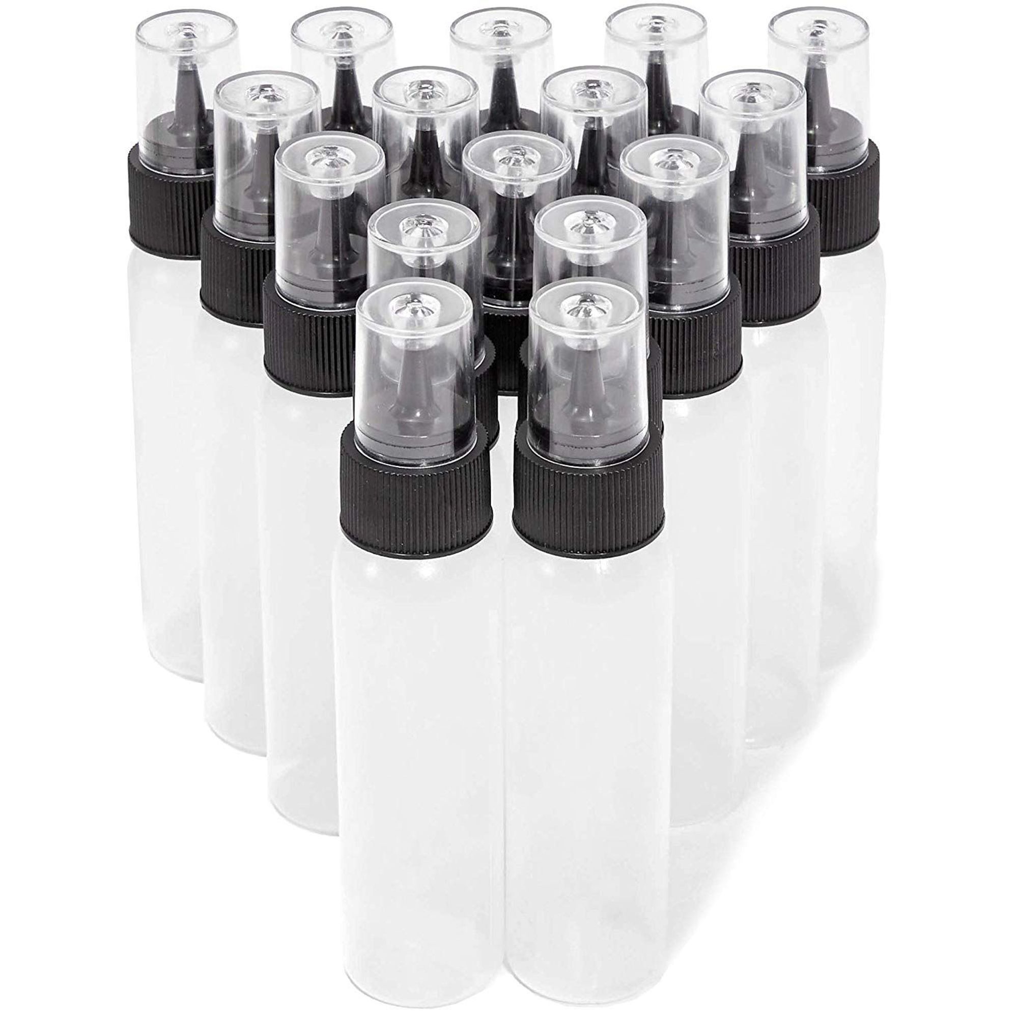 16 Pack Small Squeeze Writer Bottles 2 oz for Paint Glue Glaze DIY Art