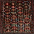 thumbnail image 1 of Ahgly Company Machine Washable Indoor Square Traditional Dark Brown Area Rugs, 8' Square, 1 of 7