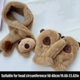 thumbnail image 2 of ZPAQI Popular Capybara Cartoon Plush Winter Gloves and Scarf for Students Daily Use, 2 of 15