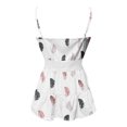thumbnail image 6 of Women Summer Tops Womens Button Up V Neck Beach Crochet Lace Peplum Tank Tops Cute Sleeveless Peplum Casual Spaghetti Strap Shirts Blouse Crop Top Dancing Design for Women Control Stocking Pink M, 6 of 6