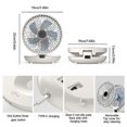 thumbnail image 4 of Household Dual-Use Fan, USB-C Charging and 3 Wind Speeds Wall Mount Desk Dual Purpose Fan for Home, Office, Dorm, Bedroom, CarScvvd, 4 of 4