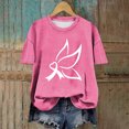 thumbnail image 1 of Puntoco Blusas casuales de moda para mujer, camisetas estampadas con cuello redondo, blusas de manga corta, 1 of 4
