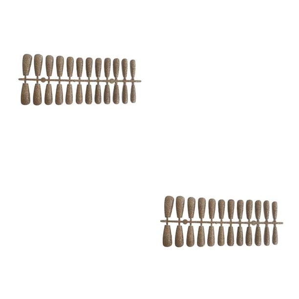 Vogacara 24 piezas de uñas postizas en polvo brillante estilo ataúd puntas de uñas suministros de bricolaje Type4 NO4 Vogacara CBP449616