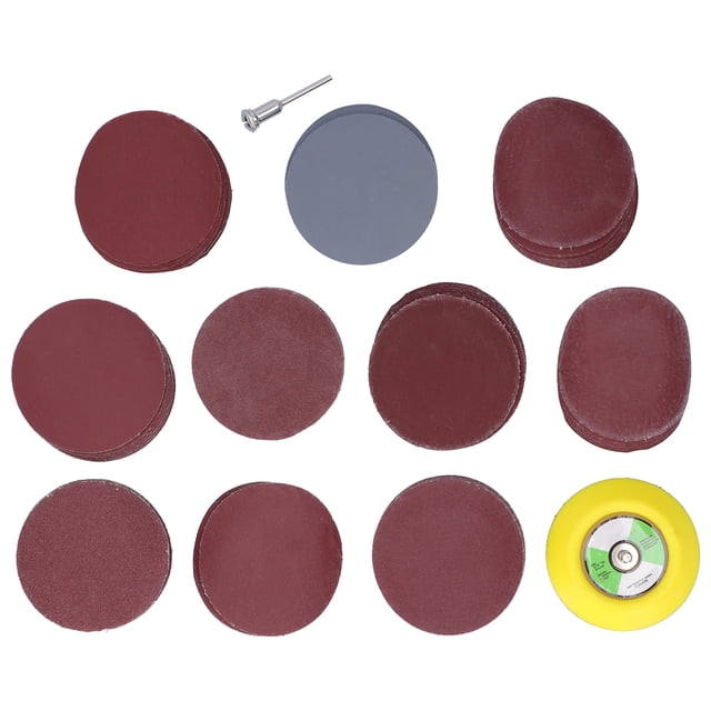 102Pcs Electric Sander Accessories M6 Thread Discs + Round Extension Rod + 3in Sandpaper