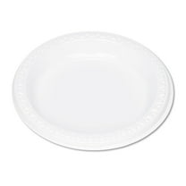 Tablemate 6644WH 6 in. Diameter Plastic Dinnerware Plates - White (125/Pack)