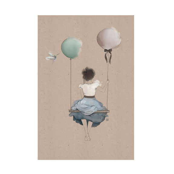 Canvas Wall Art - Christina Palm 'Collin' Wall Art for Living Room, Bedroom, or Office D?cor by Trademark Fine Art - 12 x 19 Inches