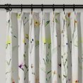 thumbnail image 3 of TWOPAGES 26"x63" Linen Blend Curtain Country Floral Light Filtering Pinch Pleat Drape for Door Window, 1 Panel, Narcissus, 3 of 6