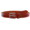 thumbnail image 2 of Women's 3/4" (17 mm) Full Grain Leather Perforated Skinny Stitched-Edge Belt, 2 of 2