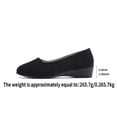 thumbnail image 5 of XUNKUSGA Shoes for Women Classic Soild Color Wedges Heels Slip On Shoes Women Lightweight Comfortable Closed Round Toe Womens Dress Shoes for Work,Black,5.5, 5 of 9