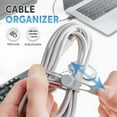 thumbnail image 2 of Data Cable Organizer, 2026 NEW Elastic Silicone Cable Ties, Reusable Cable Ties Wire Management Organizer, Multi-Purpose Cord Organizers for Bundling and Fastening Earphone, Phone Charger, 2 of 5